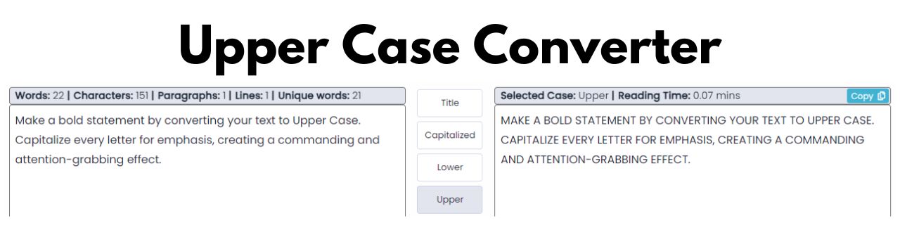 Upper Case Converter